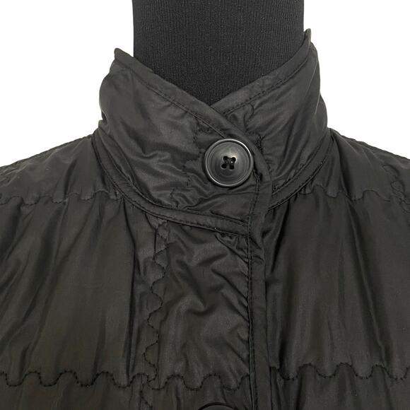 Vintage Reversible Quilted Jacket Down Filled Baby Pink Embroidered Puffer Coat - Picture 8 of 13